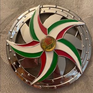 Men’s Metal Belt Buckle Star Spinner Red White green Christmas Gift